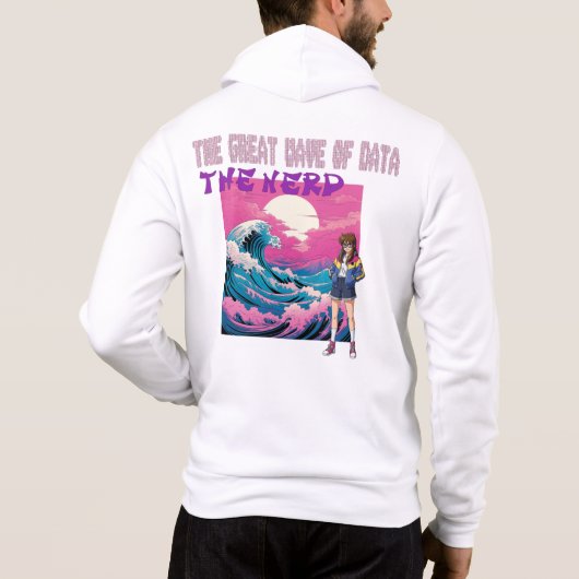 Die große Datenwelle Hoodie (Rückseite)