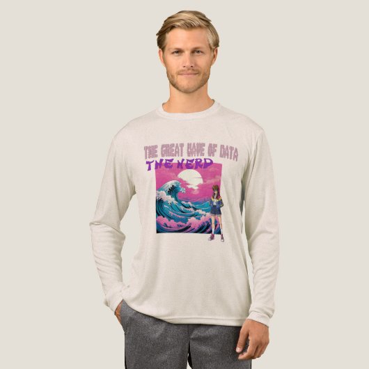 Die große Datenwelle Tri-Blend Shirt (Volle Vorderseite)