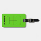 Die Größe des Tennisplatzes ist individuell auf da Gepäckanhänger (Vorderseite horizontal)