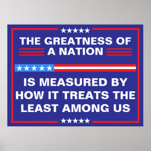 Die Größe einer Nation Politisch Poster