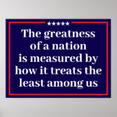 Die Größe einer Nation Politisch Poster (Vorne)
