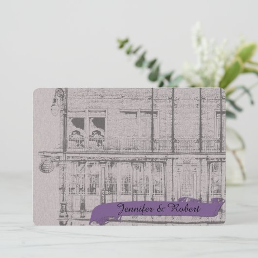 Die große, einfache Einladung zur Hochzeit (Stehend Vorderseite)