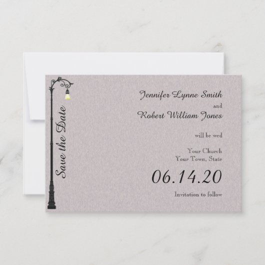 Die große einfache Hochzeit rettet das Datum Save The Date (Vorderseite)