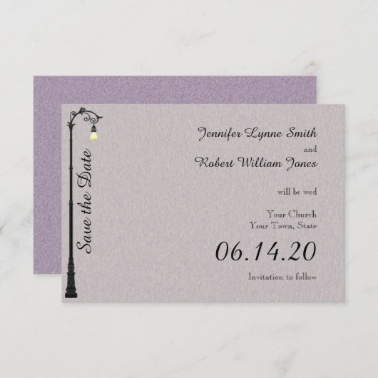 Die große einfache Hochzeit rettet das Datum Save The Date (Vorne/Hinten)