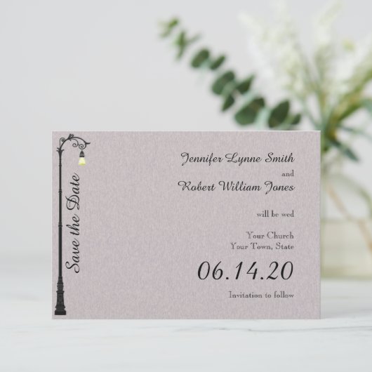 Die große einfache Hochzeit rettet das Datum Save The Date (Stehend Vorderseite)