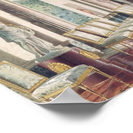 Die große Eingangshalle im Catherine Palace Poster (Ecke)