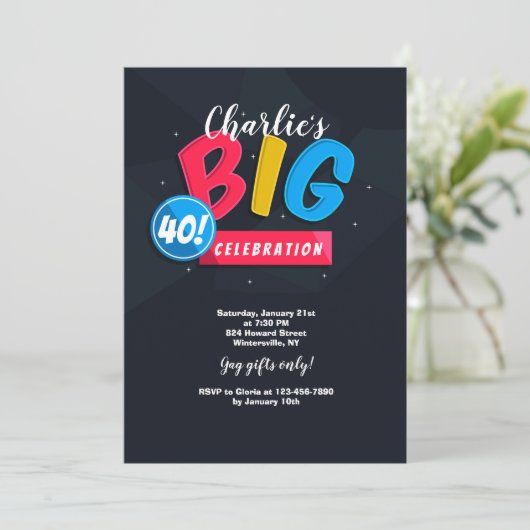 Die große Einladung 40 (Stehend Vorderseite)
