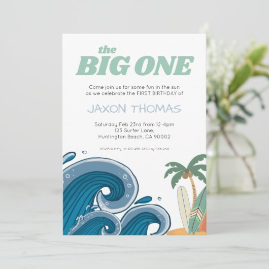 Die große Einladung zum ersten Geburtstag (Stehend Vorderseite)