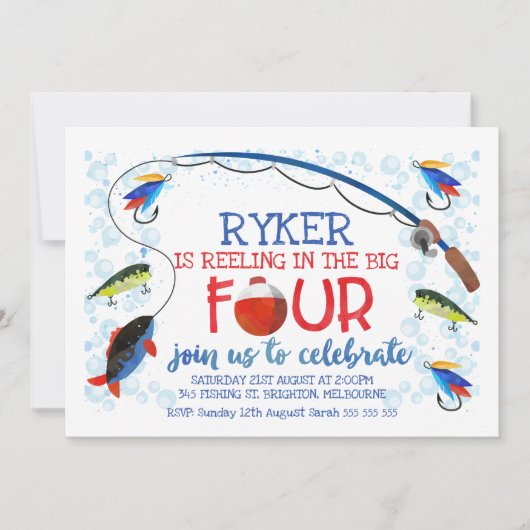 Die große Einladung zum vier Geburtstag (Vorderseite)