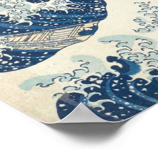 Die große Entführung vom Kanagawa Hokusai Remix Poster (Ecke)