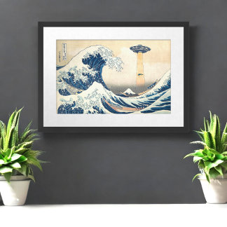 Die große Entführung vom Kanagawa Hokusai Remix Poster