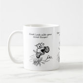 Die große Entweichen-viel Kaffeetasse (Links)