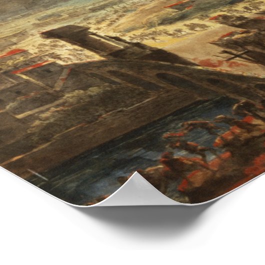 Die große Eruption des Vesuvs Poster (Ecke)