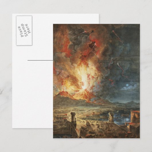 Die große Eruption des Vesuvs Postkarte (Vorne/Hinten)