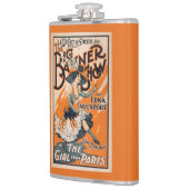 Die große Fahnen-Show "das Mädchen von Paris " Flachmann (Links)