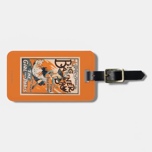 Die große Fahnen-Show "das Mädchen von Paris " Gepäckanhänger (Vorderseite horizontal)