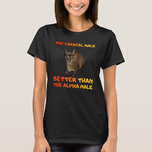 Die große Floppa Männerkatze der Großmutter Caraca T-Shirt (Vorderseite)