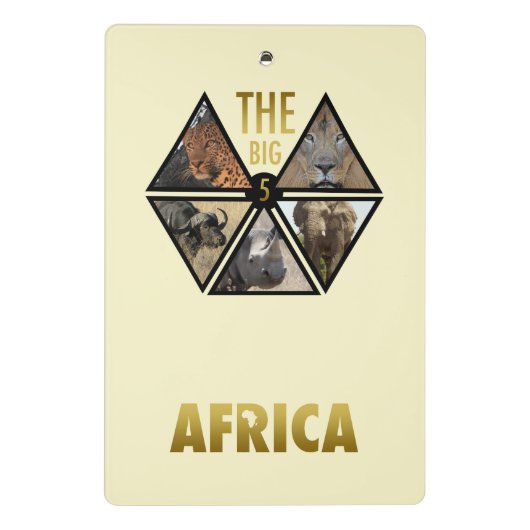 Die große Fünf-Afrika-Mini-Zwischenablage Mini Klemmbrett (Rückseite)