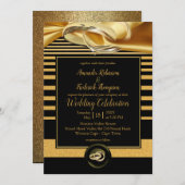 Die große Gatsby-Inspiration für die Hochzeit Einladung (Vorne/Hinten)