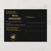 Die große Gatsby-Verlobung Einladungspostkarte (Rückseite)