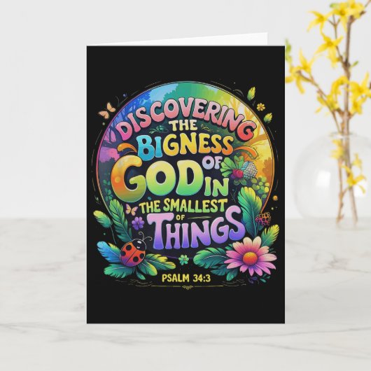 Die Größe Gottes entdecken - Vergrößert Vbs 2025 Karte (Gelbe Blume)