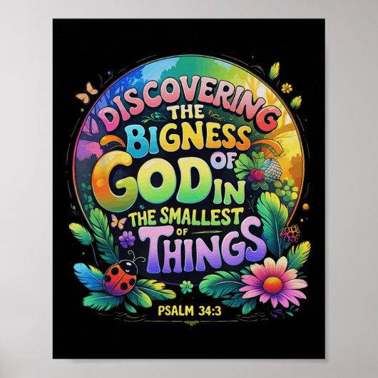 Die Größe Gottes entdecken - Vergrößerte VBS 2025 Poster (Vorne)
