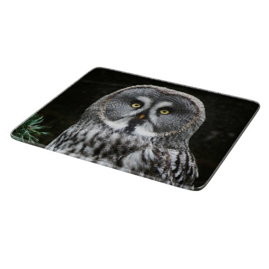 Die große graue Owl-Cbcnm Schneidebrett (Ecke)