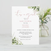 Die große, grüne Rose-Kinderdusche Einladung (Stehend Vorderseite)