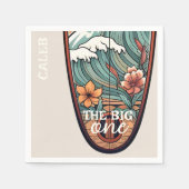 Die große hawaiianische Surfart ist die erste Gebu Serviette (Vorderseite)