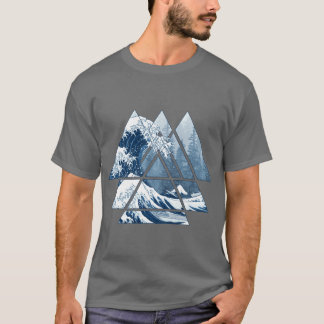 Die große heilige Geometrie-Dreiecke Nebelwald-Wel T-Shirt