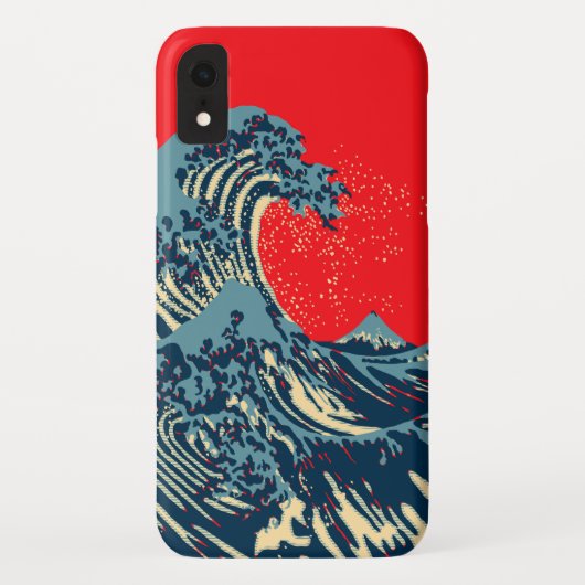 Die große Hokusai-Welle im farbenfrohen Stil Case-Mate iPhone Hülle (Rückseite)
