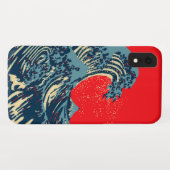 Die große Hokusai-Welle im farbenfrohen Stil Case-Mate iPhone Hülle (Rückseite (Horizontal))