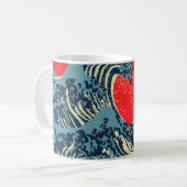 Die große Hokusai-Welle im farbenfrohen Stil Kaffeetasse (Vorderseite Links)