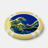 Die große Hokusai-Welle im lebendigen Stil des Pop Pokerchips (Einzeln)