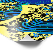 Die große Hokusai-Welle im Pop Art Deco Fotodruck (Ecke)