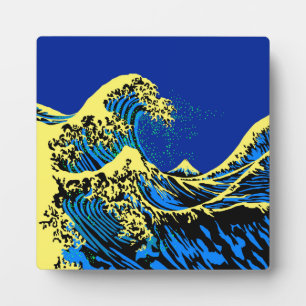 Die große Hokusai-Welle im Pop Art Deco Fotoplatte
