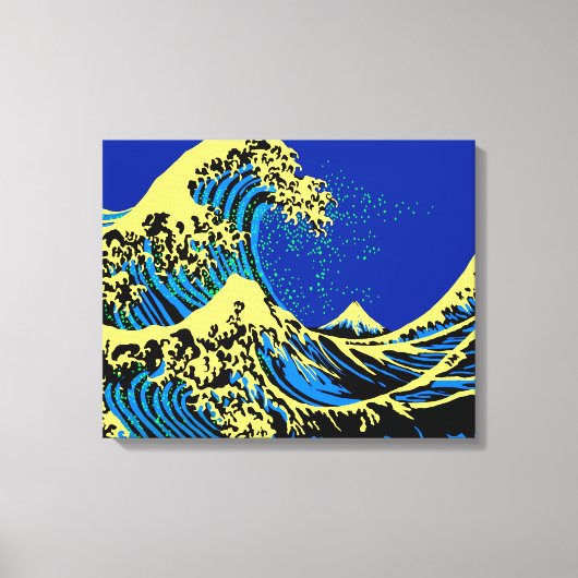 Die große Hokusai-Welle im Pop Art Deco Leinwanddruck (Vorderseite)