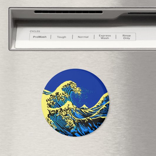 Die große Hokusai-Welle im Pop Art Deco Magnet (In Situ (Geschirrspüler))