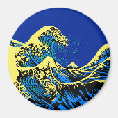 Die große Hokusai-Welle im Pop Art Deco Magnet (Vorne)