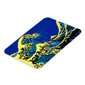 Die große Hokusai-Welle im Pop Art Deco Magnet (Linke Seite)