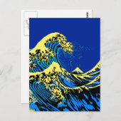 Die große Hokusai-Welle im Pop Art Deco Postkarte (Vorne/Hinten)