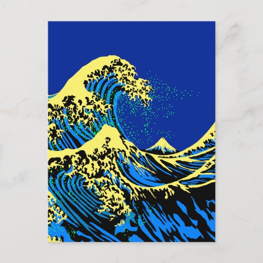 Die große Hokusai-Welle im Pop Art Deco Postkarte (Vorderseite)