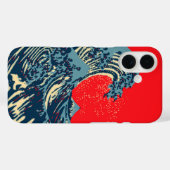 Die große Hokusai-Welle im Stil der Hope Art Case-Mate iPhone Hülle (Rückseite (Horizontal))