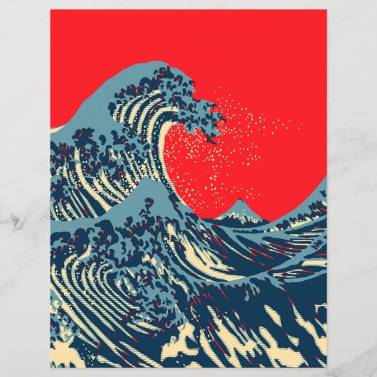 Die große Hokusai-Welle im Stil der Hope Art Flyer (Vorne)