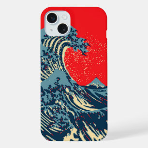 Die große Hokusai-Welle im Stil der Hope Art iPhone 15 Plus Hülle