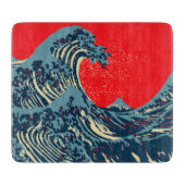 Die große Hokusai-Welle im Stil der Hope Art Schneidebrett (Vorderseite)