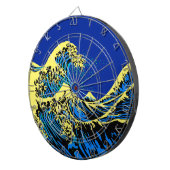 Die große Hokusai-Welle in Pop Art Style Accent Dartscheibe (Vorderseite rechts)