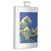 Die große Hokusai-Welle in Pop Art Style Accent Flachmann (Rechts)