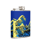 Die große Hokusai-Welle in Pop Art Style Accent Flachmann (Rechts)