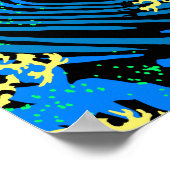 Die große Hokusai-Welle in Pop Art Style Accent Poster (Ecke)